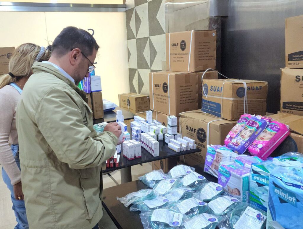 Han recibido 10 toneladas de insumos para pueblos del Medio Oriente