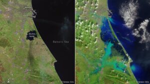 La ESA publica imágenes por satélite de las inundaciones en Valencia que ilustran la magnitud del desastre
