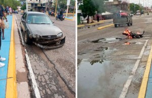 Lesionado motorizado al colisionar contra un vehículo en Falcón
