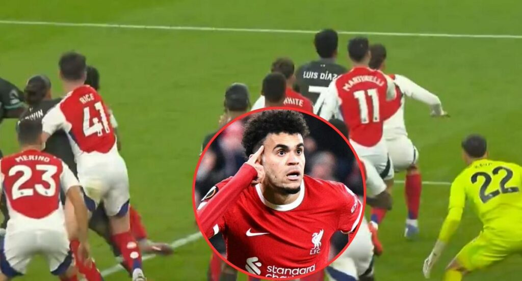 Luis Díaz puso asistencia y puso a celebrar a Liverpool contra Arsenal