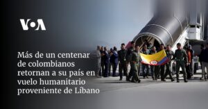Más de un centenar de colombianos retornan a su país en vuelo humanitario proveniente de Líbano