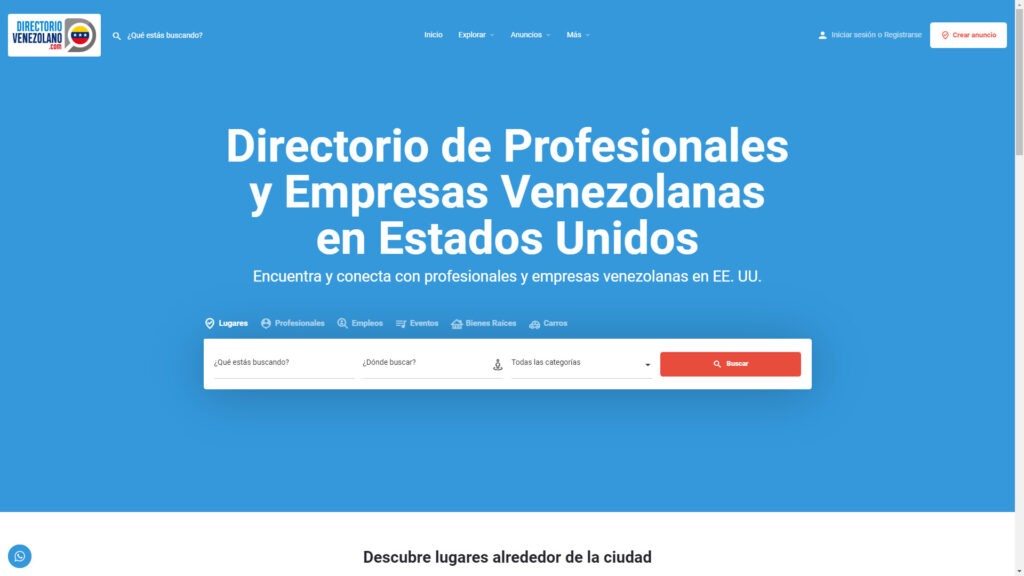 DirectorioVenezolano.com: Plataforma en línea que conecta profesionales y empresas venezolanas en Estados Unidos, impulsando oportunidades y crecimiento en la comunidad.