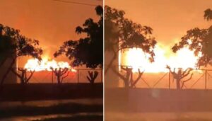 Se registró explosión en tanques de petróleo ubicados en Cabimas este #15Oct