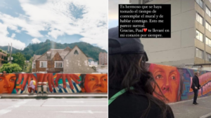 Artista que hizo mural de Paul McCartney en Bogotá fue sorprendida por la visita del mismo artista