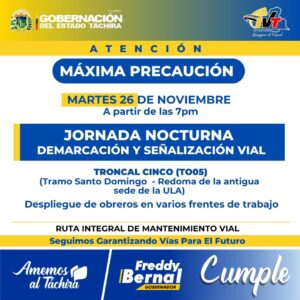 Jornada nocturna de demarcación vial este martes en la Troncal Cinco – Diario La Nación