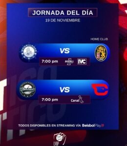 LVBP: Así se jugará la jornada del martes 19 de noviembre | Diario El Luchador