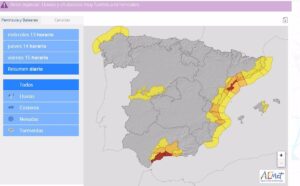 La DANA mantiene en riesgo extremo a Málaga y Tarragona por lluvias fuertes y torrenciales