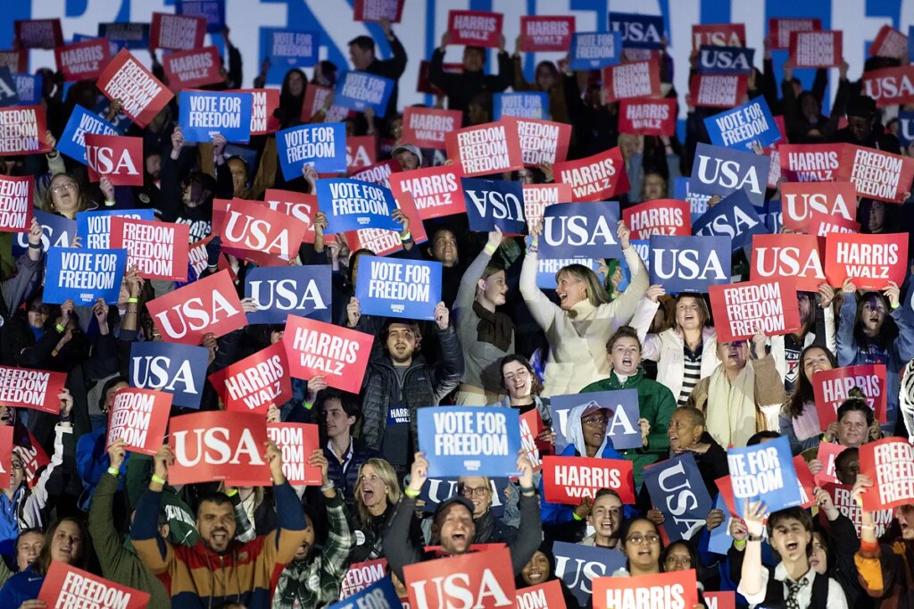La última bala de Kamala Harris en el estado clave de Pensilvania: mitin ante 70.000 personas "por un futuro con libertad"