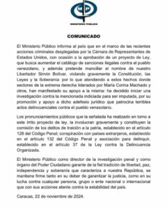 MP imputa a María Corina Machado por incitar sanciones contra Venezuela | Diario El Luchador