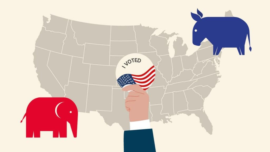 Mapa de resultados de las elecciones en Estados Unidos 2024, por estados