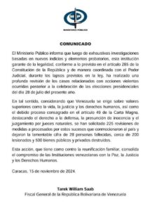 Ministerio Público solicitó la revisión de 225 medidas de detención por acciones violentas postelectorales | Diario El Luchador
