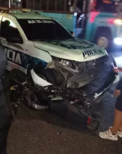 Motorizado herido al ser atropellado por Patrulla en San Diego