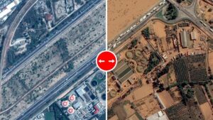 València, antes y después del paso de la dana, a vista de satélite