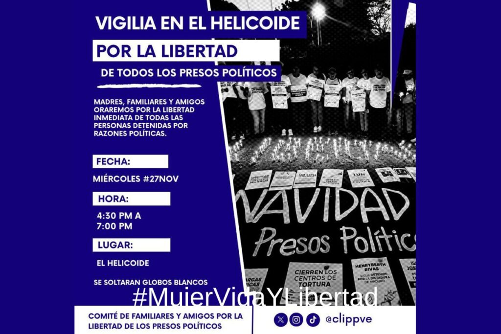 Vigilia este #27N en El Helicoide por presos políticos