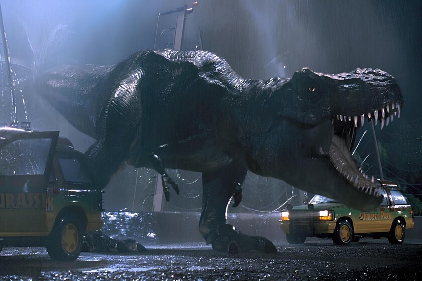 el T-Rex de Jurassic Park se activaba si se mojaba, así que imagínate el susto cuando lo escucharon moverse un día de lluvia