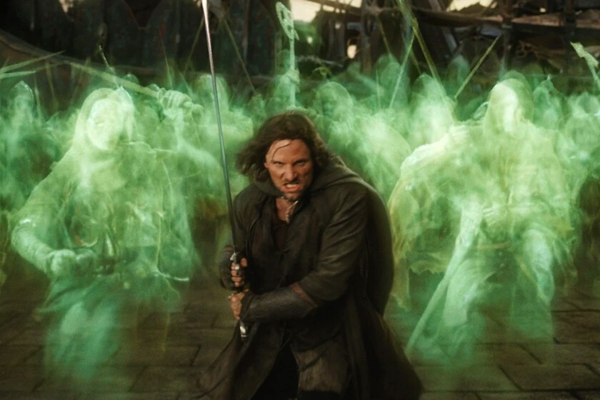 la espada de Aragorn en El Señor de los Anillos apareció en otra película que nada tiene que ver con la Tierra Media
