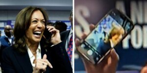 ¿Llamada 'fake' de Kamala Harris a un votante en directo? Esta es la explicación