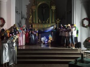 Escenifican nacimiento viviente en la Catedral de La Guaira
