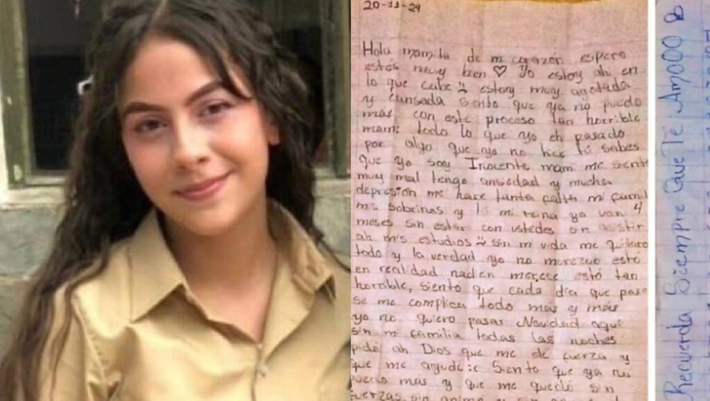 Excarcelada Mariana González, la adolescente que le escribió una carta a su madre 