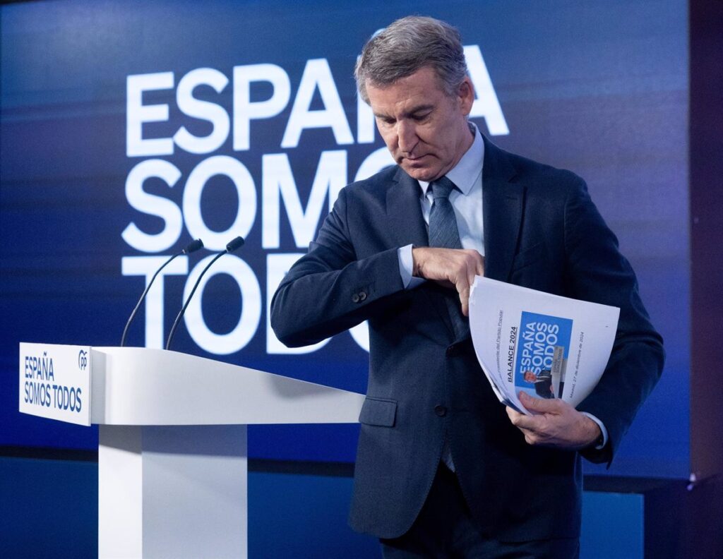 Feijóo espera en 2025 ofrecer una alternativa "que devuelva la prosperidad a los españoles"