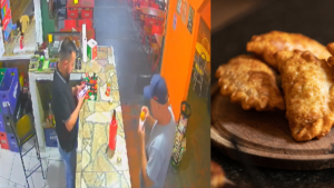 Hombre se iba a comer una empanada y esta le explotó en la cara causándole quemaduras leves