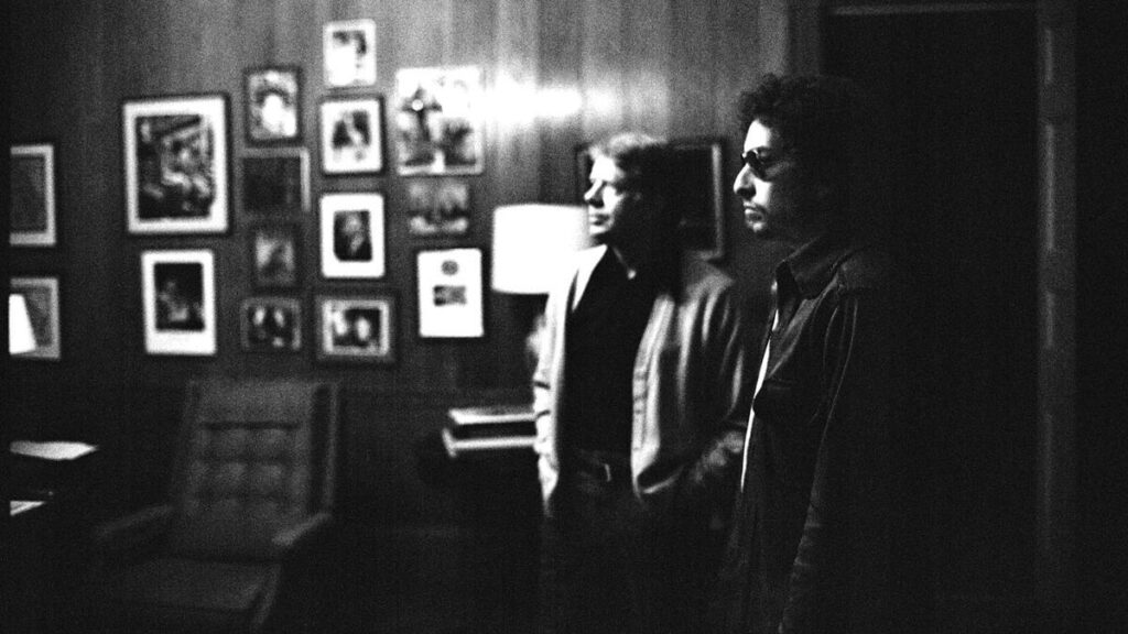 Jimmy carter, junto a Bob Dylan.