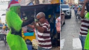 La Miss Grand International Trans 2024 se disfrazó de ‘Grinch’ y, a ritmo de Pastor López, encendió la fiesta en Barranquilla