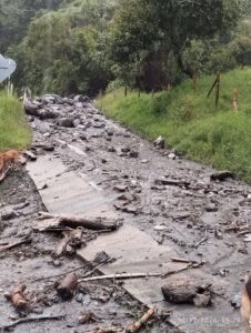 Lluvias afecta la movilidad en una zona del Cauca