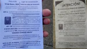 Circula convocatoria a manifestaciones pacíficas “en todas las calles de Venezuela” en defensa a la voluntad popular el 10-Ene