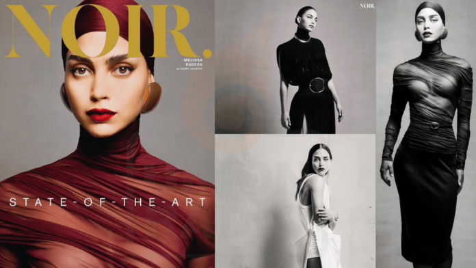 Melissa Barrera la musa de Yves Saint Laurent en la revista Noir