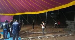 Ocho personas resultaron heridas por colapso de gradas de un circo