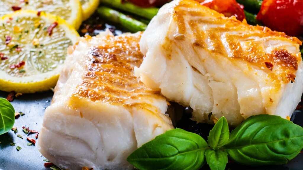Papillote fácil de pescado con crumble de almendras y naranja