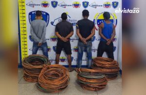Polianzoátegui capturó a cuatro hombres con más de 600 kilos de guayas hurtadas de Petrocedeño