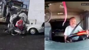 Tractomula chocó contra dos vehículos y causó terrible accidente en México, todo quedó en video