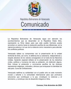 Venezuela sigue los acontecimientos en la República Árabe Siria | Diario El Luchador