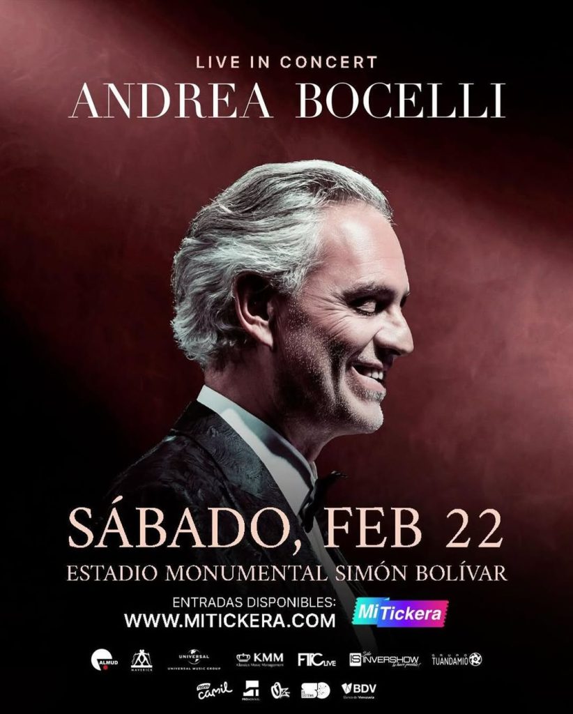 Andrea Bocelli se presentará en Venezuela este 22Feb | Diario El Luchador