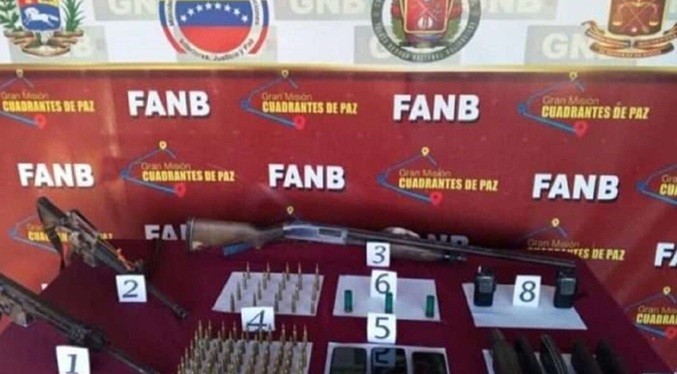 Caen en enfrentamiento con la GNB tres sujetos solicitados