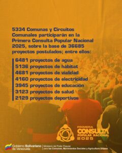 Comunidades eligen este domingo más 36 mil proyectos en I Consulta Popular de 2025 | Diario El Luchador