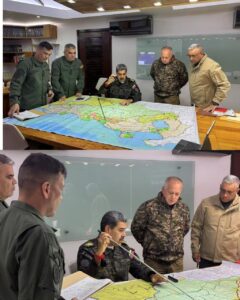 Maduro se reunió con jefes militares y policiales para planificar ejercicios de defensa