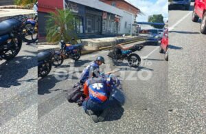 Motorizado de 22 años lesionado en la Av. Francisco de Miranda al colisionar con un Caprice