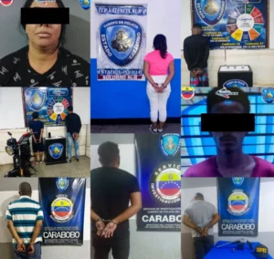 Policarabobo capturó a nueve personas por diferentes delitos
