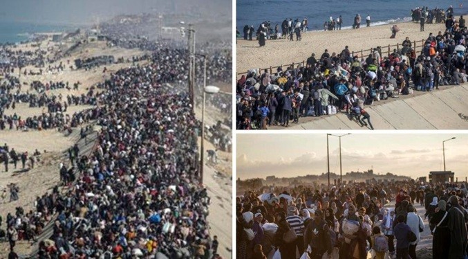 Regresan a sus hogares más de 200 mil personas al norte de Gaza
