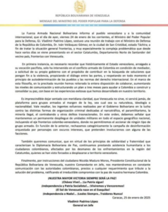 Venezuela crea plan de tres meses para ayudar a Colombia a consolidar la paz | Diario El Luchador