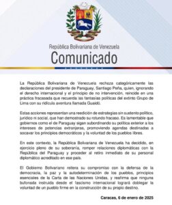 Venezuela rompe relaciones con Paraguay | Diario El Luchador