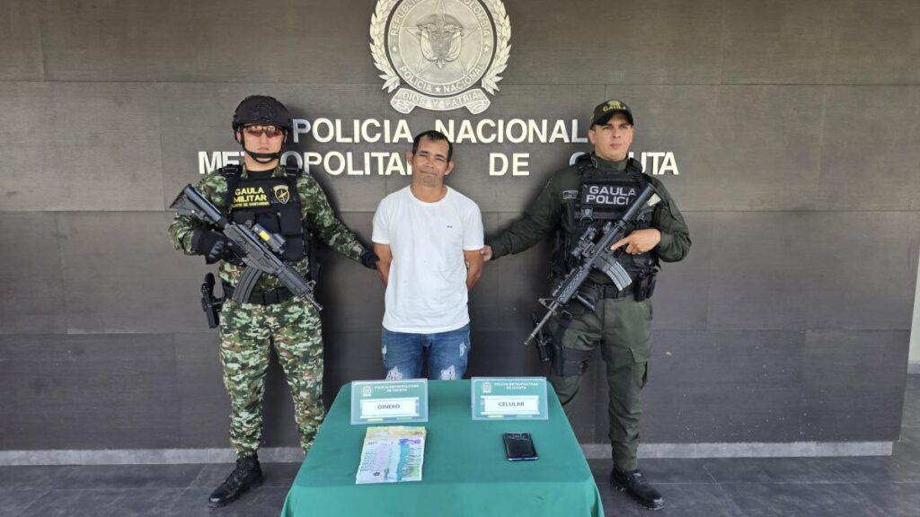 capturan a 'Jota Jota', integrante del Eln, en el momento exacto en el que cobraba extorsión en Cúcuta