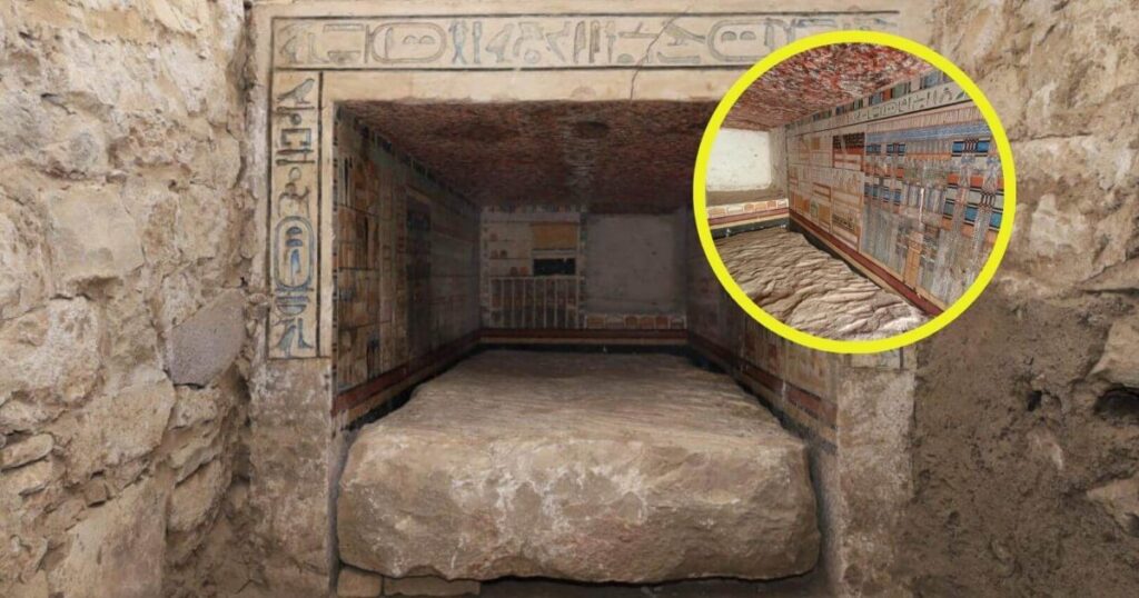 descubren en Saqqara la cámara funeraria secreta de un médico real con decoraciones asombrosas que aún brillan tras 4.100 años ocultas