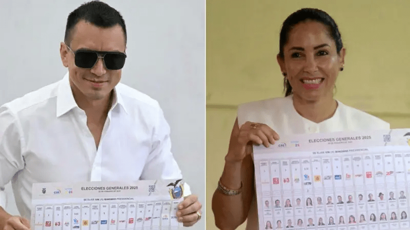 Daniel Noboa y Luisa González avanzan a segunda vuelta: qué diferencias hay con el balotaje por la presidencia de Ecuador que disputaron en 2023