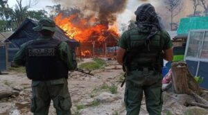 FANB destruye un campamento de minería ilegal en Bolívar
