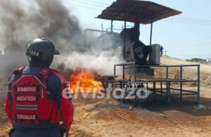 Incendio en planta de asfalto de la zona norte de Anzoátegui no dejó lesionados