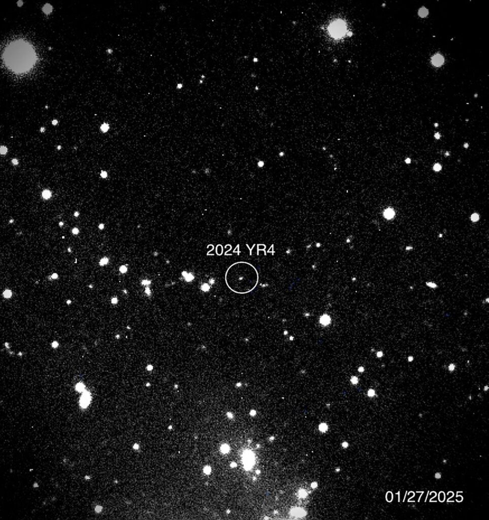 Asteroide 2024 YR4 aumenta el riesgo de impacto contra la Tierra